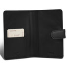 Champs Onyx Leather Passport Case - Black-1 credit card slot