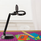 OttLite Space-Saving LED Magnifier Desk Lamp - Clearsun - Black-3-inch 1.75x optical-grade magnifier with 4x spot viewer makes seeing intricate details virtually effortless