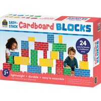 Teacher Created Resources Easy-Stack Cardboard Blocks - 24 Piece Set-Build a world of fun with building blocks designed to inspire endless hours of imaginative play