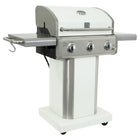 Kenmore 3 Burner Pedestal Gas Grill - Pearl-24” x 17” Porcelain Coated Firebox.