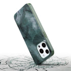 General Supply Goods + Co Hybrid Protective Case for iPhone 13/13 Pro - Jade Green Marble-All around protection