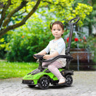 Aosom 3-in-1 Lamborghini Kids Ride-On Push Car - Green-Horn and engine sound for added fun(2xAA batteries required, not included) 