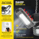 Bell+Howell TriBurst LED Shop Light - 4000 Lumen-Super Bright: Constructed with 144 separate LED bulbs, the Triburst Shop Light emits 4000 Lumens of bright light equivalent to 15 standard lightbulbs, enough to light up entire garages, basements, workshops, attics and more.