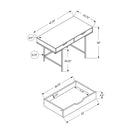 Monarch Specialties 7554 48" Computer Desk - White/White Metal-Product dimensions: 47.25 inches L x 23.75 inches W x 30 inches H