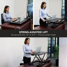 Mount-It! 32" Height Adjustable X-Lift Standing Desk Converter - Black-Dimensions: 32" x 22"