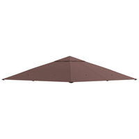 Outsunny 10' L x 10' W Square Gazebo Canopy Replacement UV Protected Top Cover - Orange-Durable and weather resistant extra tough polyester fabric with PA coating 