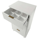Manhattan Comfort Granville 23.62" Modern Tall Narrow Dresser - White-Featuring 25mm of Board Thickness Made of High Quality Solid Wood and Solid Wood.