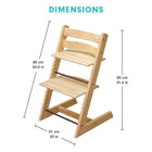 MotionGrey Blessy Wooden High Chair - Adjustable Baby & Toddler Dining Chair for Age 6 Months+ - Wood-6