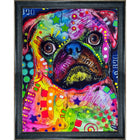 A Pug by Dean Russo - Framed Print - 32" x 36"-High-quality art print professionally matted and framed