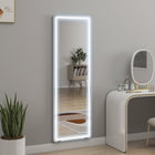 HOMCOM LED Standing Mirror with 3 Colour Lighting - 21" W x 64" H - Clear-Smart memory function conveniently recalls your last used light setting 