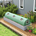 Outsunny Portable Mini Greenhouse - 10' x 3' x 2' - Green- Three top mesh windows and two side mesh windows to allow air inside
 