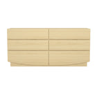 Manhattan Comfort Ardea 72" Contemporary 6-Drawer Double Dresser - Natural Oak-Wood Grain Laminate Finish: Warm, natural wood look with a durable, easy-to-clean surface