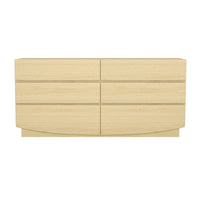 Manhattan Comfort Ardea 72" Contemporary 6-Drawer Double Dresser - Natural Oak-Wood Grain Laminate Finish: Warm, natural wood look with a durable, easy-to-clean surface