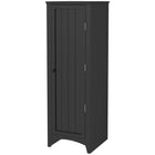 HOMCOM 48" H 4-Tier Kitchen Pantry Cabinet with Adjustable Shelves - Black-Four-tier layout maximizes vertical storage 