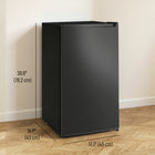HOMCOM Compact Mini Freezer with Adjustable Temperature - 2.1 cu. ft. - Black-Reversible door, removable shelf and adjustable feet provide flexibility