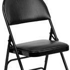 Flash Furniture HERCULES Series Designer Black Plastic Stack Chair with Black Frame - 5 Pack-18 Gauge Steel Frame