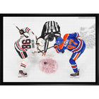 Connor Bedard and Connor Mcdavid Blackhawks - Framed Canvas - 22" x 31"-Premium canvas print with gallery-wrapped edges