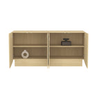 Manhattan Comfort Ardea 60" Contemporary 4-Door Sideboard - Natural Oak-Home Assembly Required (All Hardware Included)