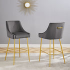 Modway Discern Bar Stools - Gray - Set of 2-Dense Foam Padding