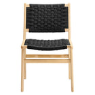 Modway Saoirse Woven Rope Wood Dining Side Chair - Natural/Black - 2 Pack-10