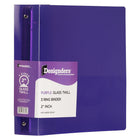 JAM Paper Plastic 2" 3-Ring Binder - Purple-Colour: Purple Grid Design | Be stylish and organized with colourful binders.