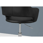 Monarch Specialties 7298 Hydraulic Lift Base Office Chair - Black/Chrome Metal-Conforms to BIFMA standards for office furniture