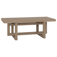 Hudson&Canal Breslow 47"W Rectangular Coffee Table - Antiqued Grey Oak-A modern transitional design for your living room, den, and more