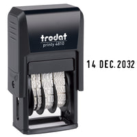 Trodat 4810 Printy Self-Inking Line Dater - French-Compact, self-inking dater