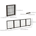 PawHut Wooden Pet Fence with Support Feet - Coffee-Suitable for small to medium dogs, not for solid dogs, shoulder height, is less than 21.75" 