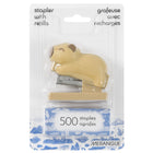 Merangue Capybara Stapler with Refills-Includes 150 standard refill staples