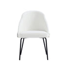 Manhattan Comfort Gracie 24.2" Modern Leatherette Upholstered Dining Chair - White and Black-Modern Dining Chair for Dining Room and Task Use