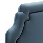 Modway Magnolia Stain-Resistant Performance Velvet Queen Size Headboard - Cadet Blue/Midnight-7