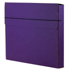 JAM Paper Thick Portfolio File Carrying Case with Elastic Band - 10 x 1 1/4 x 13 1/4 - Purple-Size: 10" x 1.25" x 13.25"