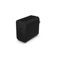mophie Power Adapter USB-C PD Dual 45W GaN - Black-GaN Technology transistors provides high output fast charging while providing a solution with the smallest footprint possible