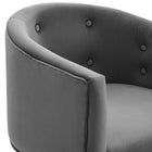 Modway Savour Tufted Performance Velvet Accent Chair - Grey-7