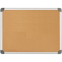Quartet Euro Framed Bulletin Board - 24"x 36"-Sturdy anodized aluminum frame for durability and a professional appearance