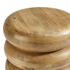 Modway Ellery Round Stacked Wood Side Table - Natural-7