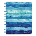 BrownTrout 2024-2025 Plato Academic Seaside Currents Weekly/Monthly Desk Planner - 6.5" x 7.75"-Ample Room - Each day includes plenty of space to accommodate multiple entries for planning, notes, and appointments