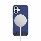 Blu Element Armour Ultra Compatible with MagSafe with Kickstand Case for iPhone 17 - Navy-Quick response electroplate buttons