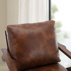 Ebello Joichiro 29.5" Wide Solid Wood Frame Upholstered Mid Century Modern Retro Armchair Accent Chair - Light brown-Colour: Brown