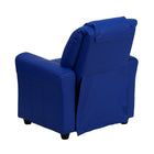 Flash Furniture Contemporary Blue Vinyl Kids Recliner with Cup Holder & Headrest-Plush Padded Back