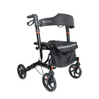 BIOS Living Onyx Rollator - 19" -Cross-folding frame allows for side to side folding and can stand independently in the folded position