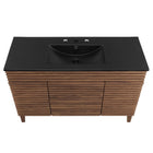 Modway Render 48" Single Sink Bathroom Vanity - Walnut/Black-8