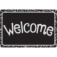Ashley Productions The Original Fun Mat Welcome Mat - 15.5" x 23.5" - Black Composition Welcome-Measurement & Design: The Black Composition Welcome Mat measures 15.5" x 23.5".