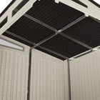 Suncast Modernist Storage Shed - 7' x 7' - Vanilla/Dove Grey-Ideal for storing lawn and gardening tools, firewood and much more.
