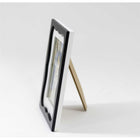 Splash Photo Frame - 4" W x 6" H - Black/White-Frame Material: Wood