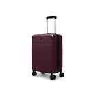 Bugatti Monaco 21.5" Hardside Carry-on Luggage - Vegan Leather Trim -  Fig-Made of lightweight and resistant ABS/PC with PU leather trim