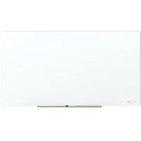 Quartet InvisaMount Anti-Glare Magnetic Glass Dry-Erase Board - 8' x 4' - White Surface - Frameless-Elevate your space with a glass board that appears to float on the wall