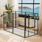 PawHut 6-Panel Heavy Duty Dog Playpen with Door for Large Dogs - 39" H-6-panel can be set up in a rectangle