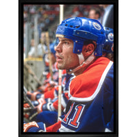 Mark Messier Edmonton Oilers - Framed Canvas - 22" x 31"-Premium canvas print with gallery-wrapped edges